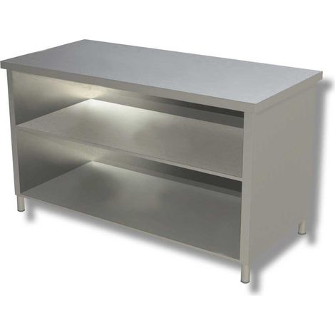 Table sur armoire ouverte avec 1 etagere gamme 600 - Ristopro