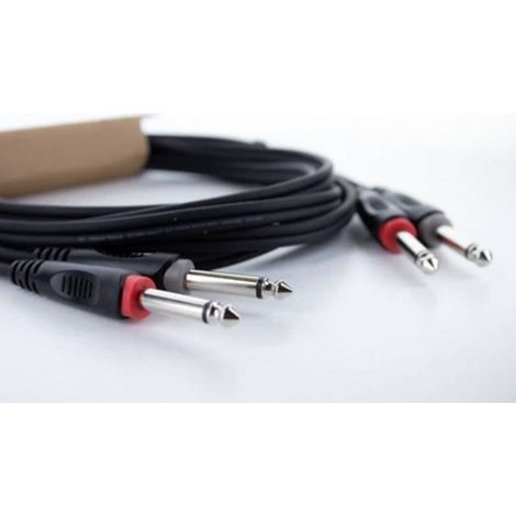 Cordial 14844 Jack Audio Cavo [2x Spina jack da 6.3 mm (mono) - 2x Spina jack da 6.3 mm (mono)] 1.50 m Nero guaina in P (1/5)