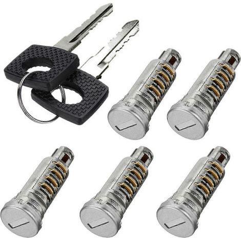 6707600205 Lot de 5 barillets de serrure de porte avec 2 clés identiques pour Mercedes Sprinter Vito W638 (tous modèles). (1/5)