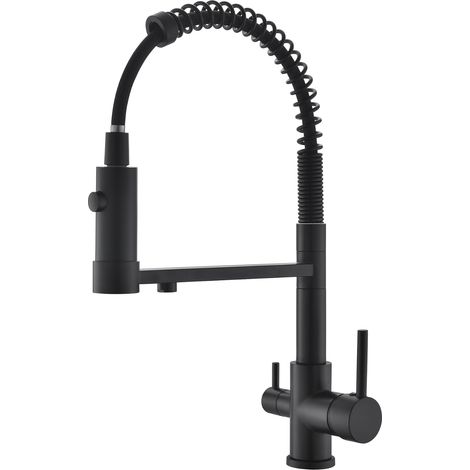 Robinet de cuisine à 3 voies avec douchette extractible (1/4)