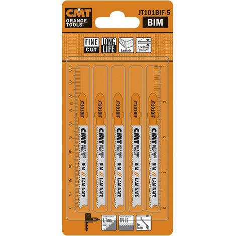 CMT JT101BIF-5 5 LAMES POUR SCIE SAUTEUSE EN BIM POUR BOIS DROITE ET FIN 830x1,7x15TPI (1/3)