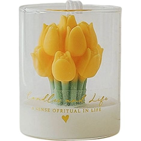 Moule à Bougie - Bougie en Verre avec Flamme Flicker LED - Sans Flamme - Pile AA - Pour Décoration Intérieure, Mariage, Noël - 12 Pièces (1/5)