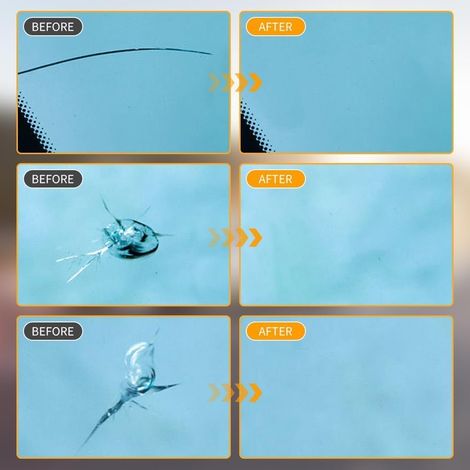 Kit de Réparation de Fissures de Pare-Brise – Colle de Verre Universelle pour Éclats, Fissures en Étoile et Toile d'Araignée, Liquide de Réparation Rapide pour Pare-Brise et Vitres de Voiture (1PC) (1/5)