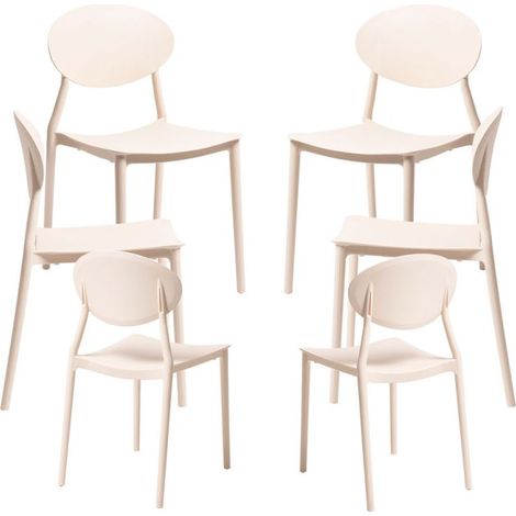 Packs Sillas Jardín - Pack 6 Sillas Bután - Beige