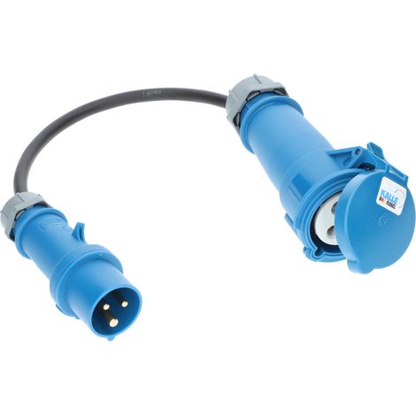 Kalle Adapterkabel CEE 230V 16A 2,5mm² auf CEE 230V 32A IP44 0,5 Meter