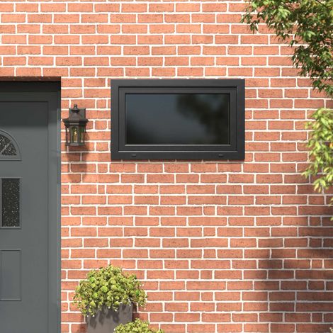 Teenpull – Kellerfenster RISOR 100 x 60 cm PVC und Glas Anthrazit (1/5)