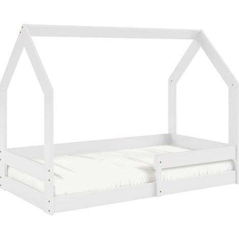 Cama Edmond 123, Blanco, Individuales, 80x160, Madera, Somieres, 88x164x124cm