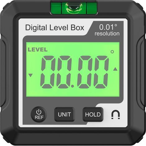 Outil de recherche d'angle numérique, niveau électronique avec Base magnétique à bulles LCD pour machines de Construction et de menuiserie. (1/5)