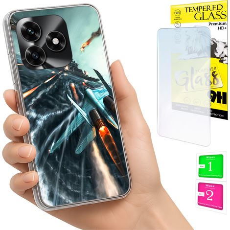 Funda para Honor X5C Plus / X5C 4G con cubierta trasera para foto + cristal 9H (1/5)