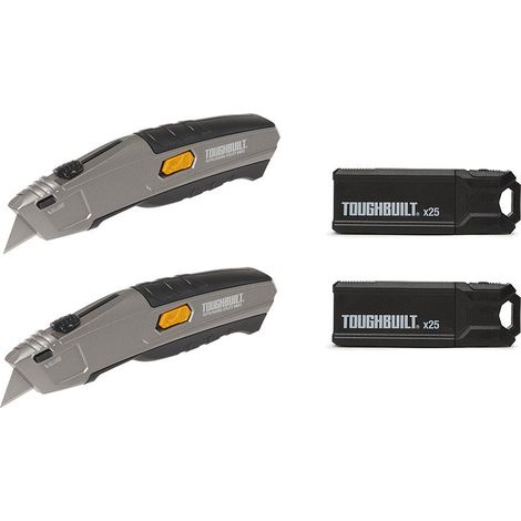 DUO di 2 tagliacoltelli + 50 lame Toughbuilt TB-H4S52-20-BEA