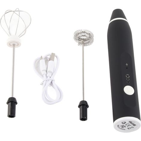 Mousseur à Lait USB Électrique, Batteur à Mousse pour Café, Mélangeur Mini Portable pour Lait et Boissons