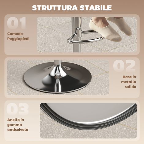 Lot de 2 tabourets de bar réglables modernes, revêtement simili cuir noir, structure métal et mousse, hauteur ajustable 62-84 cm, dimensions 38.5x38.5 cm (1/5)