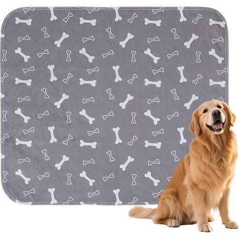 Tapis pour chiens réutilisables, très absorbants, étanches et lavables, M310g, imperméables et antidérapants (TPU), pour chiens et chats, intérieur, voyage et incontinence (Gris, M) (1/5)