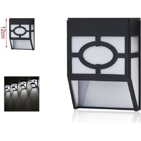 Trade Shop - Solarbetriebene Wandleuchte LED 12cm für Gärten 2003002 - (1/3)