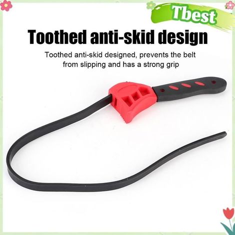 Tbest Clé de filtre à Téléle de Filtre à , Type de Courroie Non Glisser Remover Lourpilé de Camion de Voiture moto outillage (1/5)