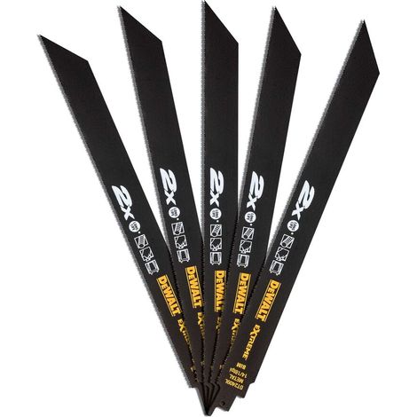 DeWalt DT2409L-QZ EXTREME 2X LONG LIFE Recip Blade - Metal 305mm 14 TPI Metal (5 Pack) (1/3)
