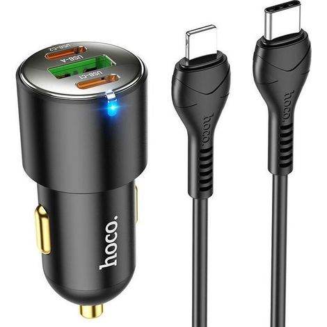 XOSPECS Caricabatteria Auto 60W Nero con 2 Porte USB Ricarica Rapida CC60
