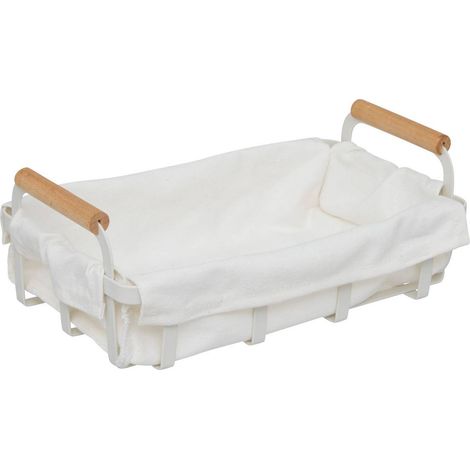Cestino per pane balm l27,6cm in metallo bianco - 5five (1/3)