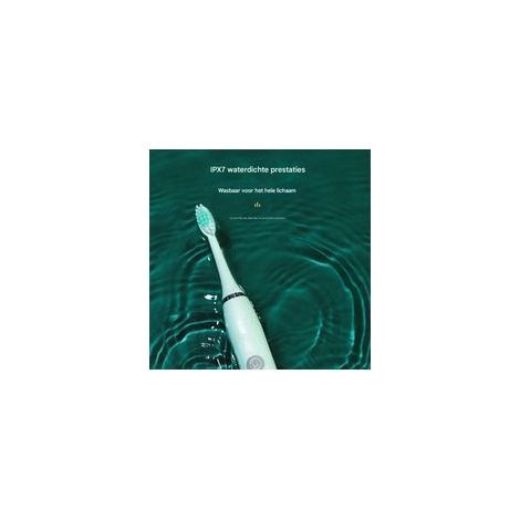 Brosse à dents électrique sans fil, avec 3 têtes de rechange, rechargeable et étanche, blanche