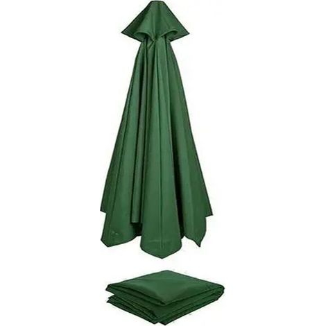 Housse de parasol de jardin de 2,7 m, housse de parasol vert, housse de remplacement de protection UV imperméable, pour auvent de plage (1/5)