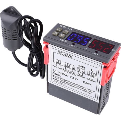 STC-3028 Digitaler Temperatur- und Feuchtigkeitsregler mit integriertem Sensor (24 V) (1/5)