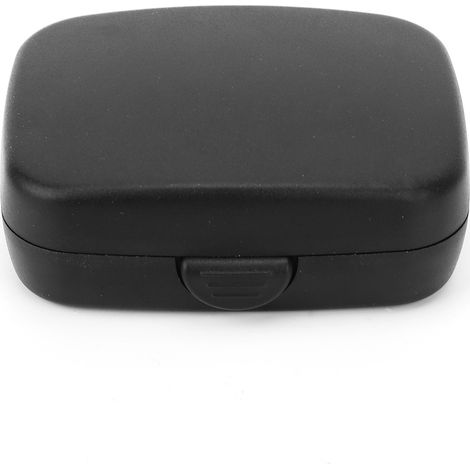 Étui de protection étanche pour appareil auditif, boîte de rangement portable noir pour voyage et activités extérieures (1/5)