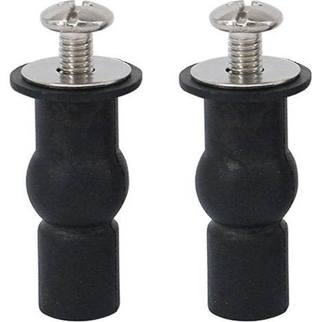 Pièces de fixation pour charnières de siège de toilette, vis de fixation pour abattant de toilette, charnières pour abattants de toilette, abattants de toilette généraux (noir) (1/5)