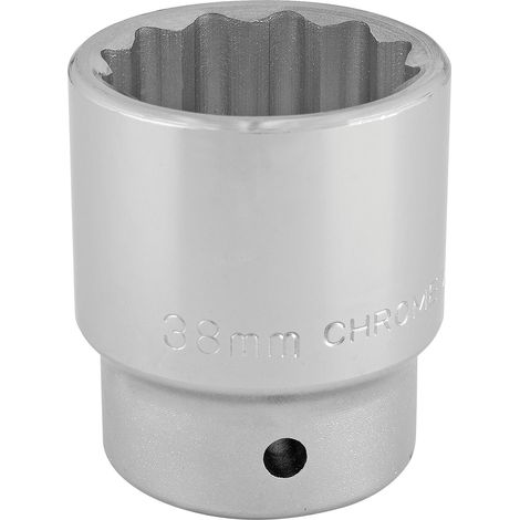 Draper 38mm 12-Point 3/4-Inch Square Drive Metric Socket in Polished Chrome – Bulk Pack of 12 (1/5)