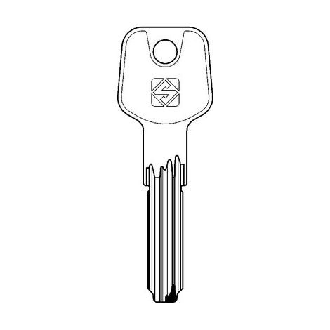 CHIAVE PUNZONATA BASI TITAN BAI26 SILCA - OTTONE NICHELATO- 5 pezzi