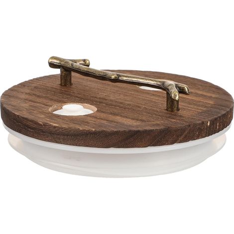 Couvercle à soupape d'échappement automatique pour bocal de conservation en verre de 15 cm, couvercle réutilisable pour distributeur de vin et couvercle hermétique multi-usage pour la cuisine. (1/5)