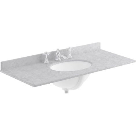 Bayswater Grey Marble Top Furniture Basin 1000mm Wide 3 Tap Hole (1/2)