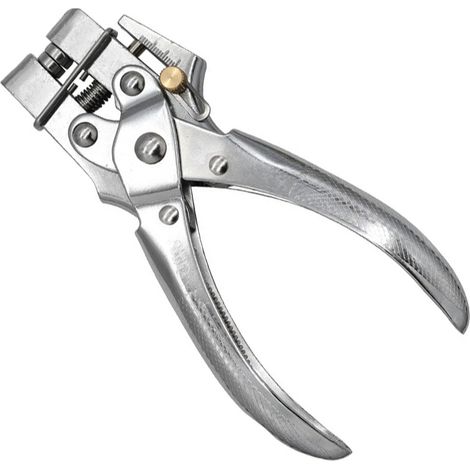 Pince à perforer multifonctionnelle, pince à perforer les rivets creux pour vêtements et ceintures en cuir avec 100 œillets