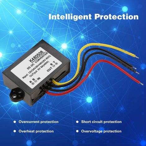 DC-DC 12V/24V/36V/48V auf 5V 8A Abwärtswandler-Netzteilmodul (1/5)