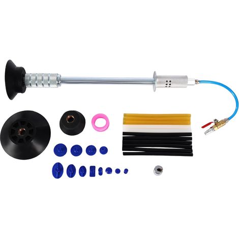 Kit di riparazione ammaccature per auto con 3 ventose e 12 linguette di estrazione, estrattore pneumatico per ammaccature, strumento di riparazione ammaccature