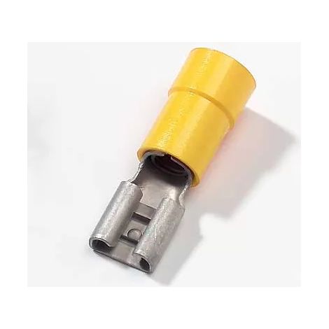 Thomas & Betts RC63 - Cosses (x50) femelle - section 4-6mm≤ - partiellement isolé - Jaune