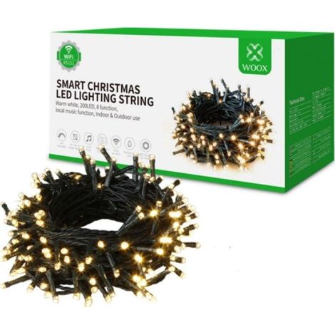 Woox R5151 Guirnalda Luminosa LED Blanco Cálido 20m