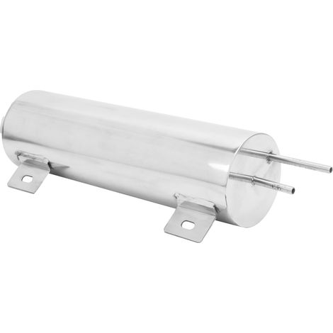 Vase d'expansion de radiateur en acier inoxydable poli avec supports, boulons et vis - Fournitures industrielles 3x10