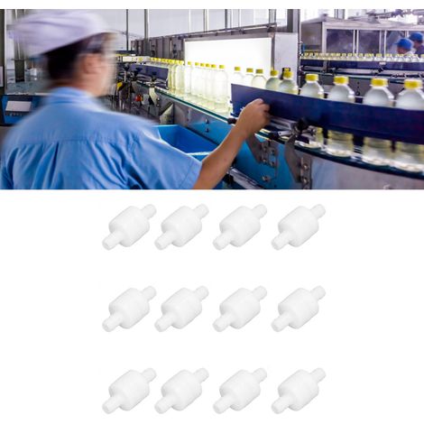 12 Pièces Clapet Anti-Retour PE Haute Température Résistant à la Corrosion, Ressort Arrêt d'Eau pour Usage Industriel 8mm/0.31in (Blanc) (1/5)
