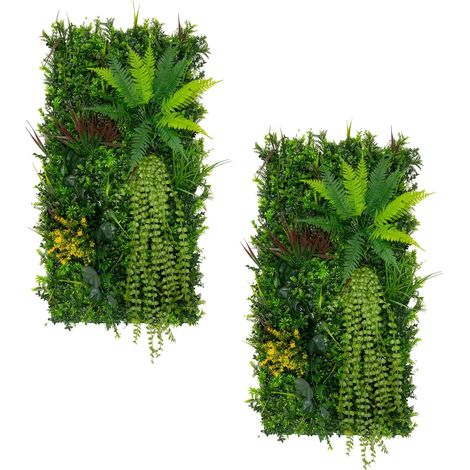 2Pcs Artificial Plant Wall Panel 50 x 100cm Alina Living Foliage