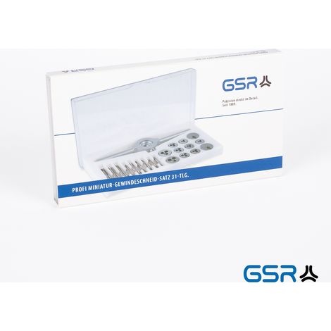 GSR Gewindeschneidsortiment 31tlg. Miniatur-Gewindeschneidsatz M1-M2,5 HSS