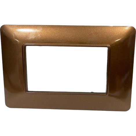 Placchetta per interruttore a 4 posti bronzo cassetta 504 compatibile con btcino matix supporto cover (1/2)