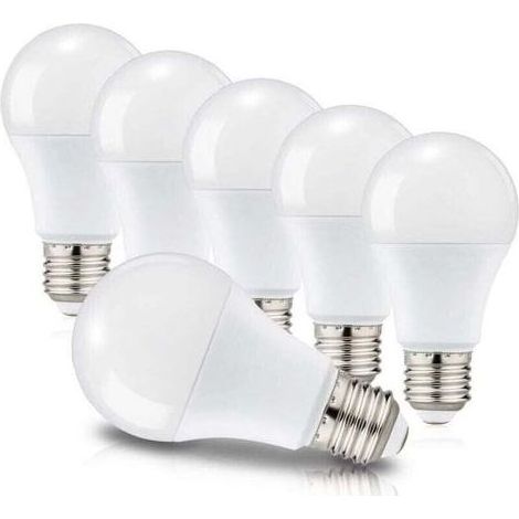 Ampoules LED E27 A60 12W Equivalent à 100W, Culot Edison à vis, 6000K Blanc Froid, 1150 Lm, 220-240V, Lot de 6, Non-Dimmable (1/4)