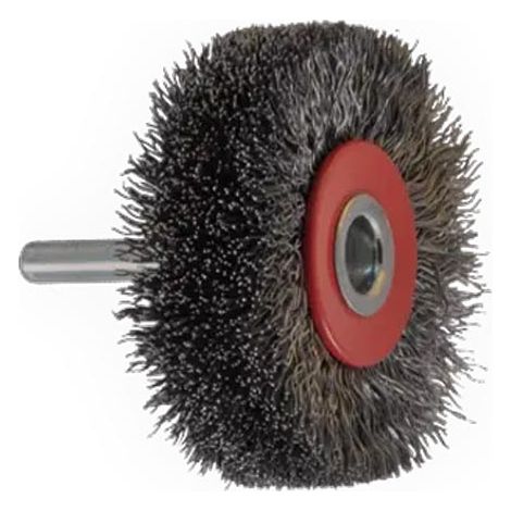 Brosse Circ. Tige De 6 Mm D70 Mm Ép.18 Mm Acier Ondulé 0,30Mm Osborn