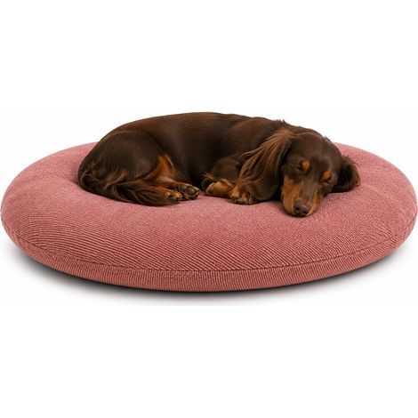 Panier Chien - Coussin Chien et Chat - Ovale Rouge - 70 x 56 x 8 cm - Déhoussable - Lavable à 30°C - (1/3)