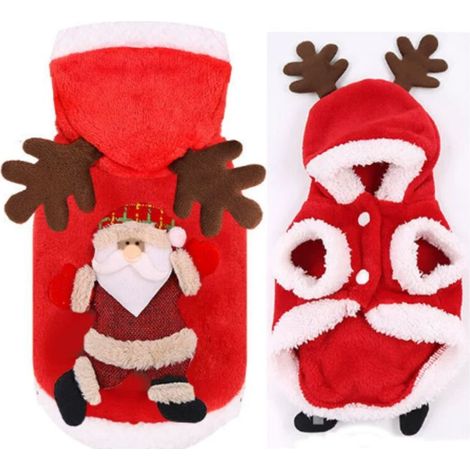 XEPHO Costumes de Noël pour chiens et chats, costumes de Noël pour chiens de haute qualité, costumes de Noël pour chiens et chats de petite et moyenne taille, costumes de Père Noël pour animaux de com