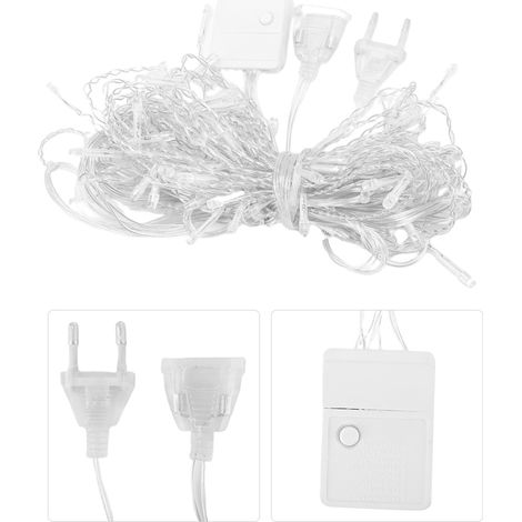 4 m lange LED-Lichterkette für den Außenbereich, ideal für Haus, Garten, Weihnachten, Feste und Partys, EU 220 V, Weiß (1/5)