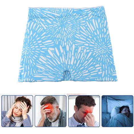 Couvre-tête, masque pour le visage et les yeux en gel imprimé chaud/froid, bandeau compressif froid imprimé créatif, bonnet compressif froid pour thérapie par le froid, type B (1/5)