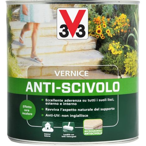 VERNICE V33 ANTI-SCIVOLO PER ESTERNO EFFETTO CERA INCOLORE 750 ML (02131) (1/5)