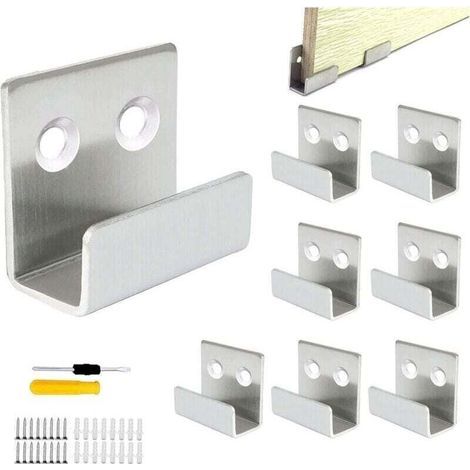 8 Pcs Crochet Mural, Inoxydable Fixation Miroir Mural Charge 50 kg pour Bain Cuisine Crochet Robuste Tuile en Cramique Cadre Photo Prsentoir (1/4)