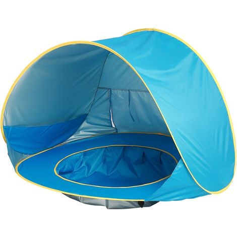 Tienda de campaña portátil de verano para bebés, protección UV, impermeable, multifuncional, desmontable, 117 x 79 x 70 cm, azul (1/5)